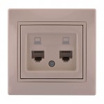 Διπλη Πριζα data cat 6 (υπολογιστη) Mira